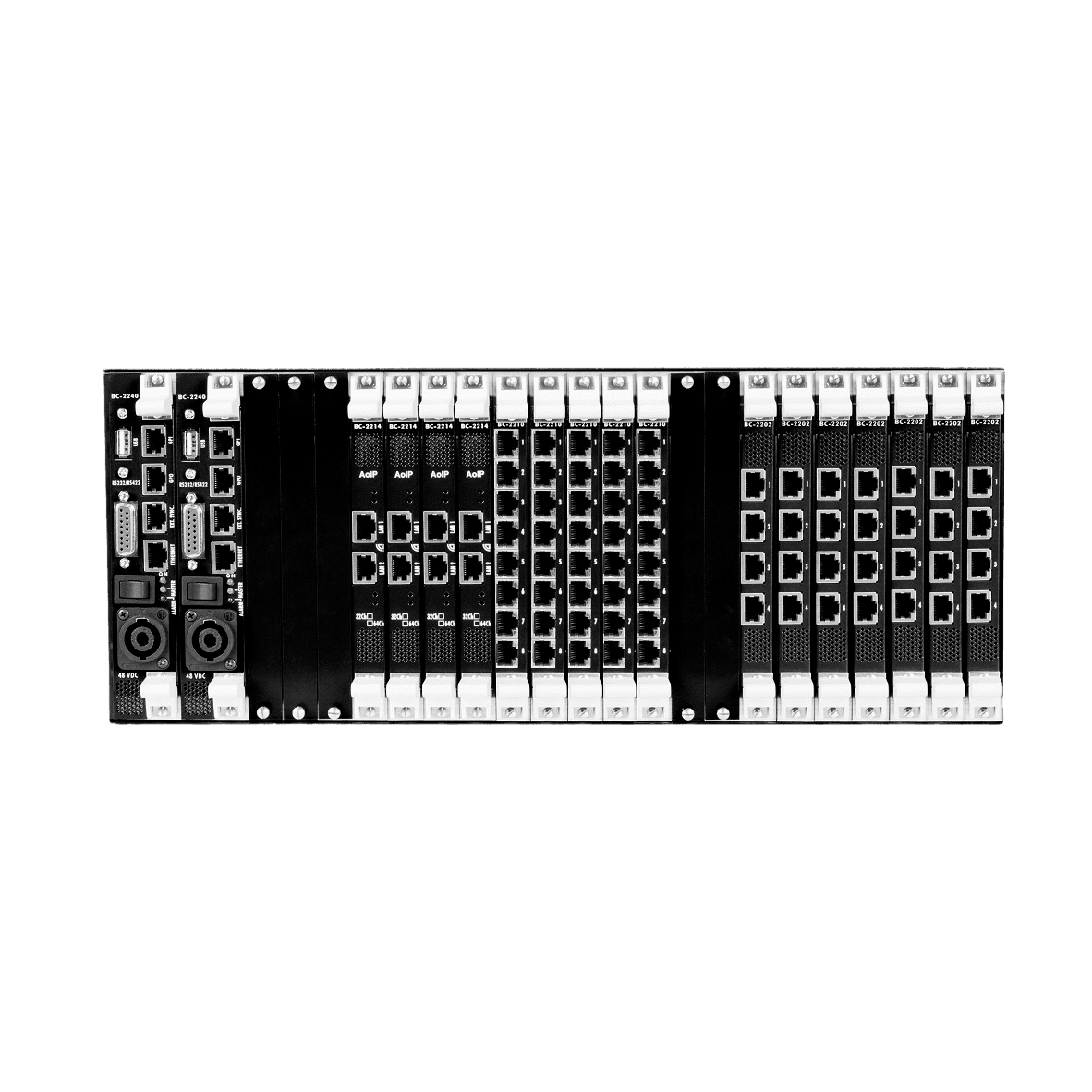 XCORE — panel trasero del chasis